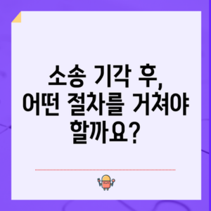 소송 기각 후, 어떤 절차를 거쳐야 할까요?