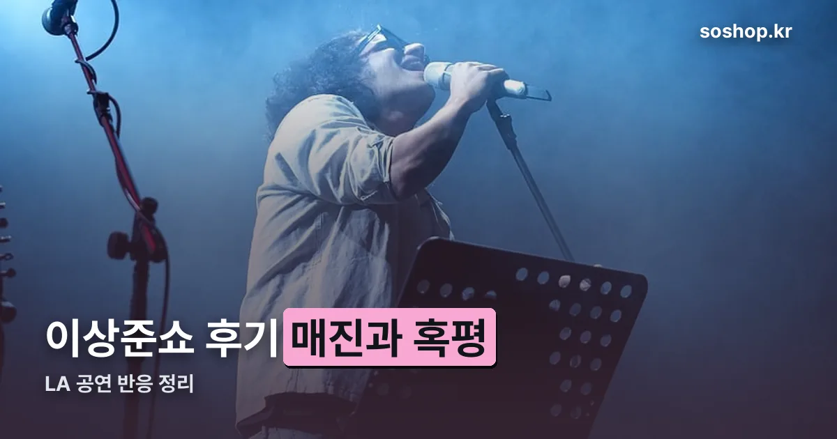 이상준쇼 후기 정리 썸네일