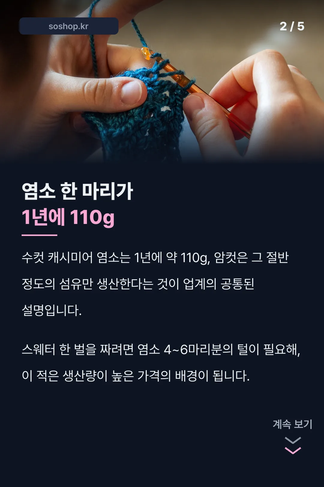 염소 한 마리 연간 생산량