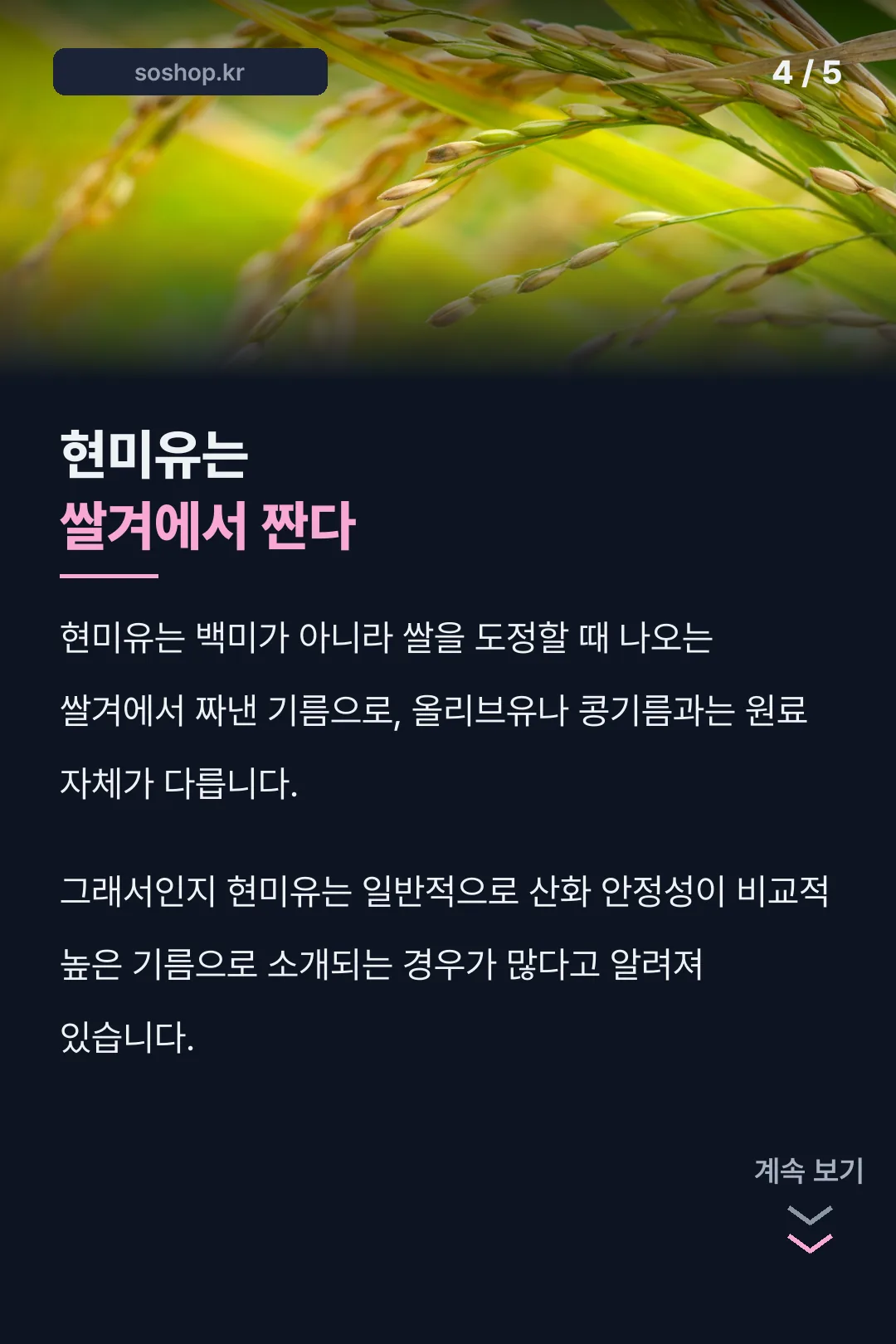 현미유는 쌀겨 기름